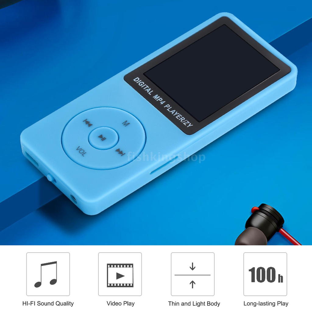 Máy Nghe Nhạc Mp3 / Mp4 64 Gb Màn Hình 1.8 '' Di Động Có Đài Fm Radio Và Máy Nghe Nhạc Cho Người Lớn Và Trẻ Em