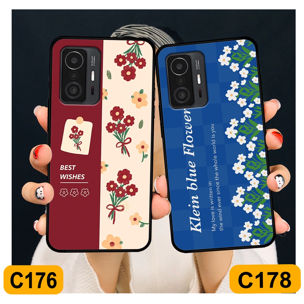 Ốp Xiaomi Mi 11T - Mi 11T Pro in hình hoa cỏ nhẹ nhàng,họa tiết caro xinh xắn.ốp lưng chống sốc
