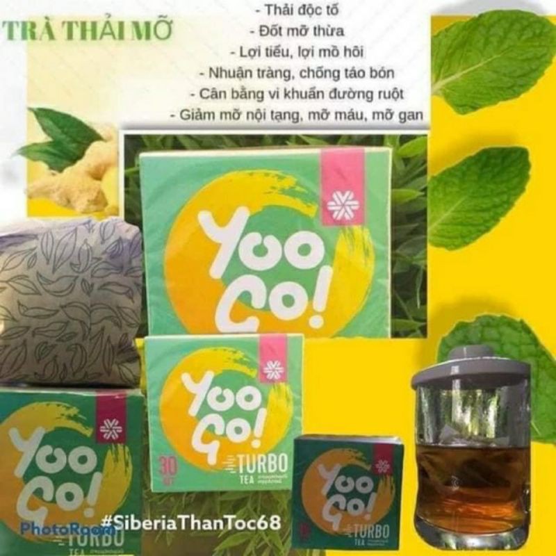 Trà thảo mộc giảm mỡ YOO GO Turbo tea (Thải độc, giảm cân) mẫu mới của trà T body