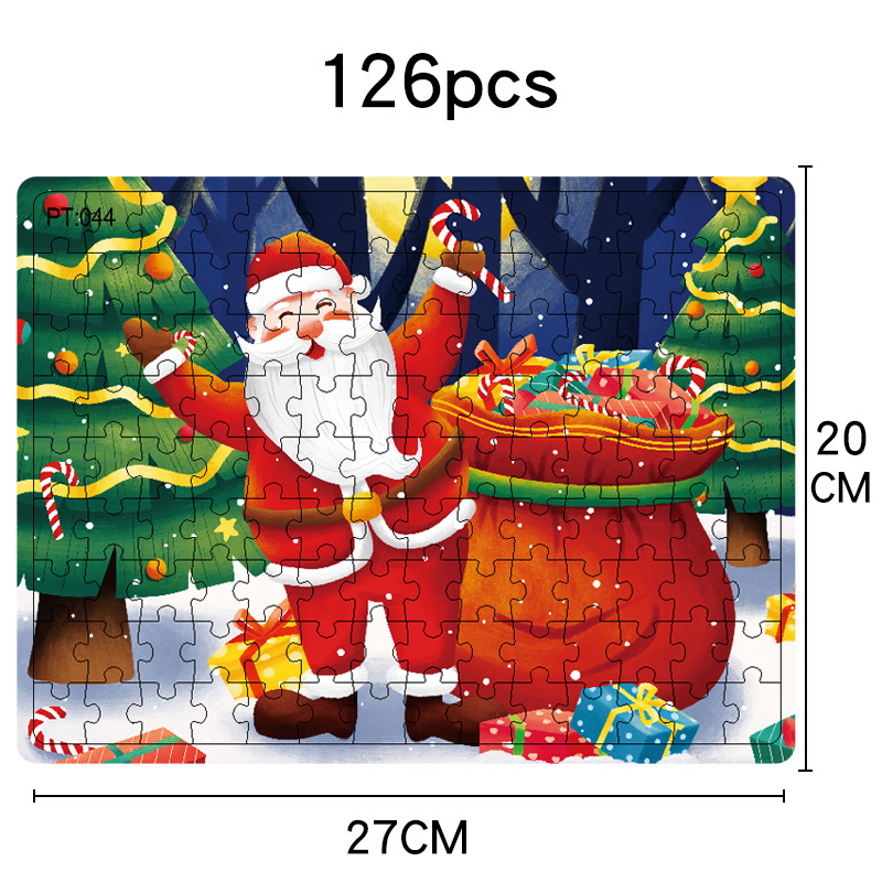 Bộ xếp hình giáng sinh 126 mảnh cho trẻ 3-6 tuổi