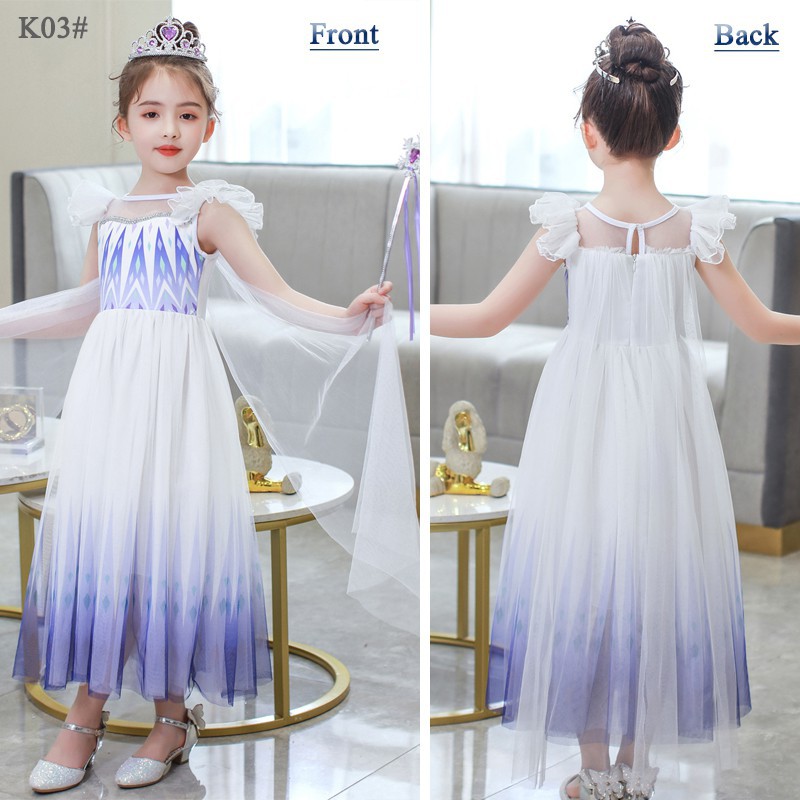 Đầm công chúa tuyết 2 Anna Elsa dự tiệc halloween Giáng Sinh sinh nhật dành cho bé gái