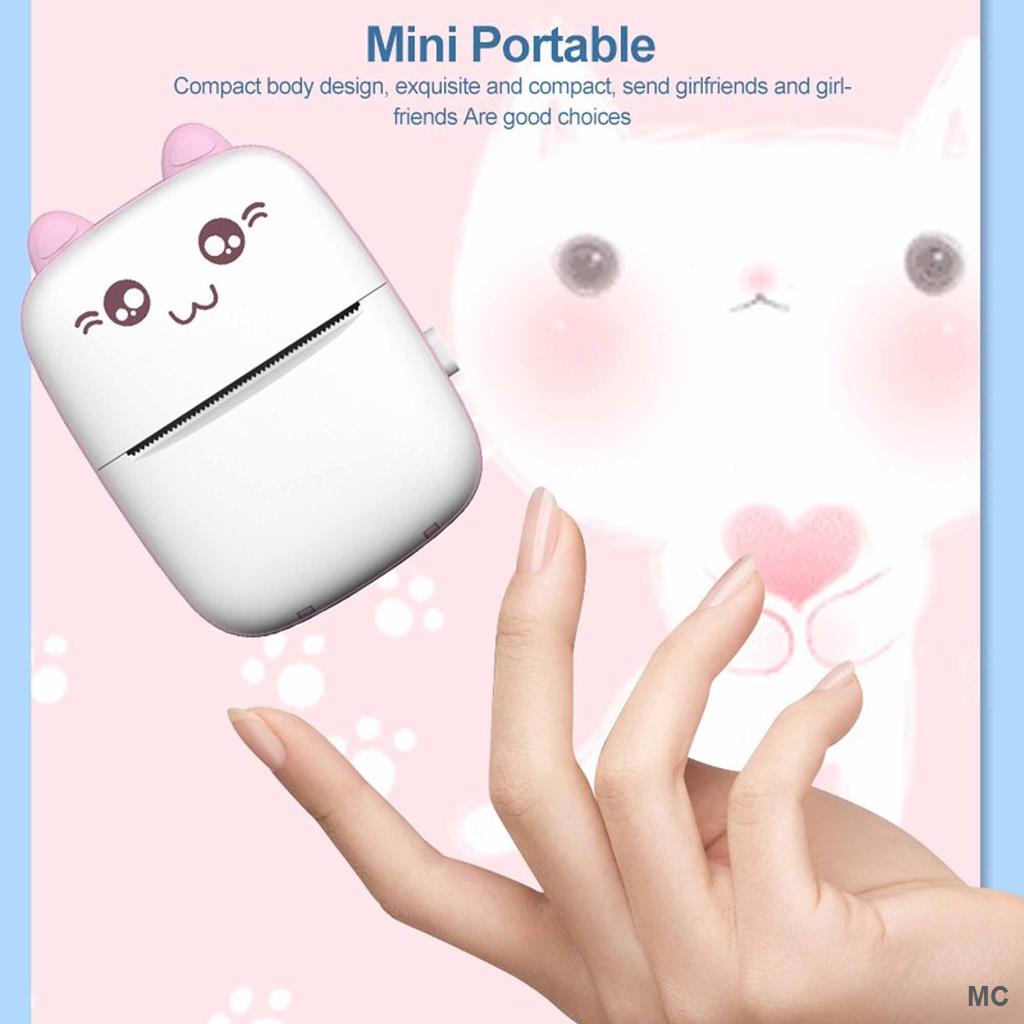 Máy In Ảnh Bluetooth Không Dây Mini Bỏ Túi Cho Android Ios