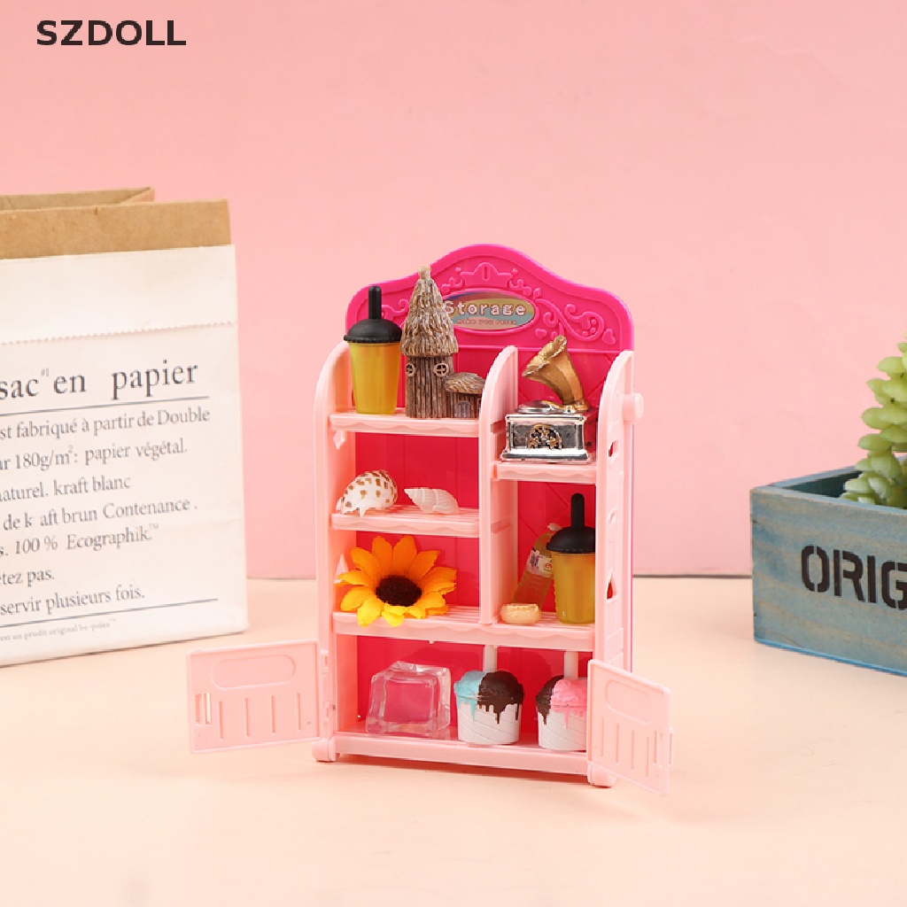 Mô Hình Kệ Cửa Hàng Siêu Thị Mini Tỉ Lệ 1: 12 Trang Trí Nhà Búp Bê