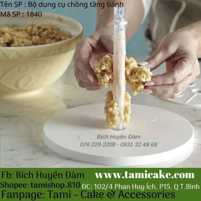 Bộ dụng cụ chồng tầng bánh kem