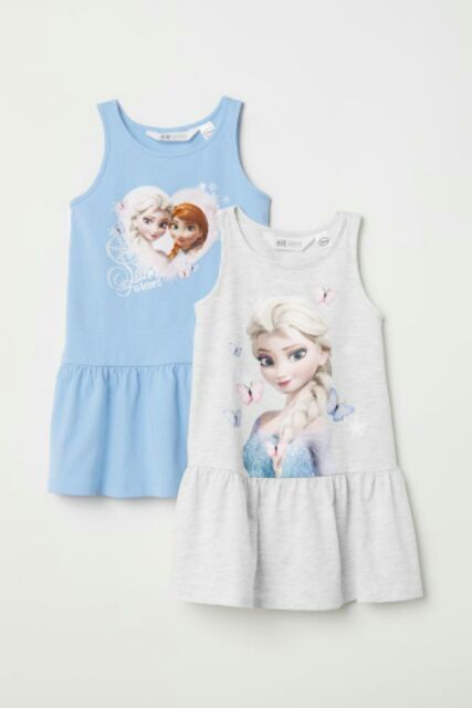 Váy HM bé gái toàn mẫu mickey, elsa, pony hot luôn ah. Hàng vải dư, chất vải cotton và hình in đẹp. Màu đều.
 Size 2-10t