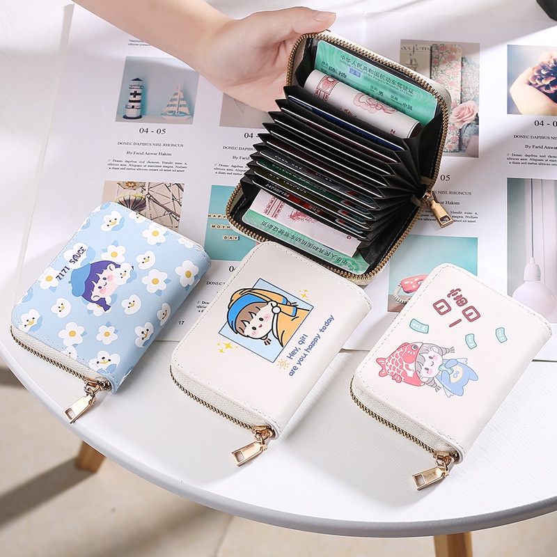 Ví Da Mini Cầm Tay Màu Be JP6 YUE