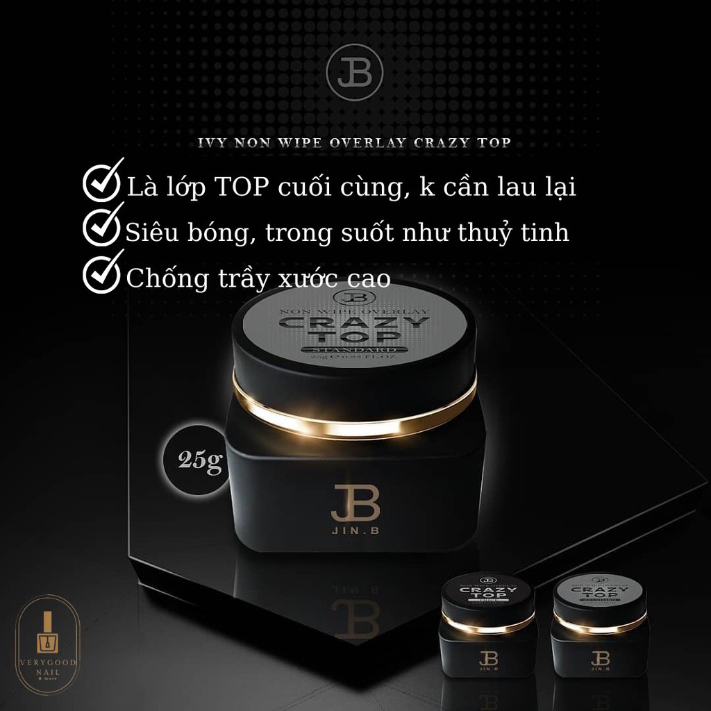 Jin.b nail - Sơn bóng Crazy Top ( 25g/ lọ )