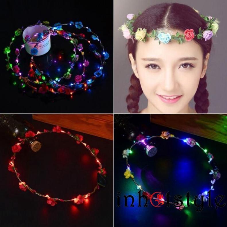 Vòng hoa đội đầu đèn led