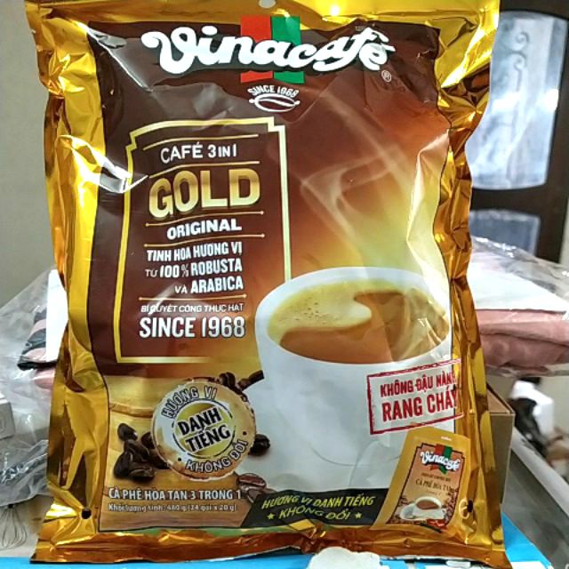 CÀ PHÊ SỮA HÒA TAN VINACAFE 3 IN 1 GOLD ORIGINAL ( 24 gói x 20gr )