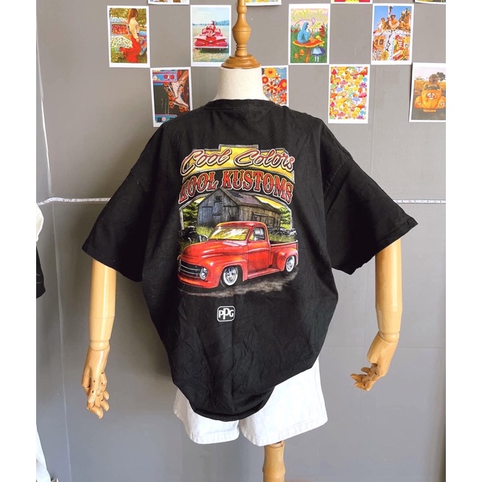 Áo thun 2hand bigsize _ Phông mỹ hình xe vintage siêu ngầu có size M L XL 2XL | BigBuy360 - bigbuy360.vn