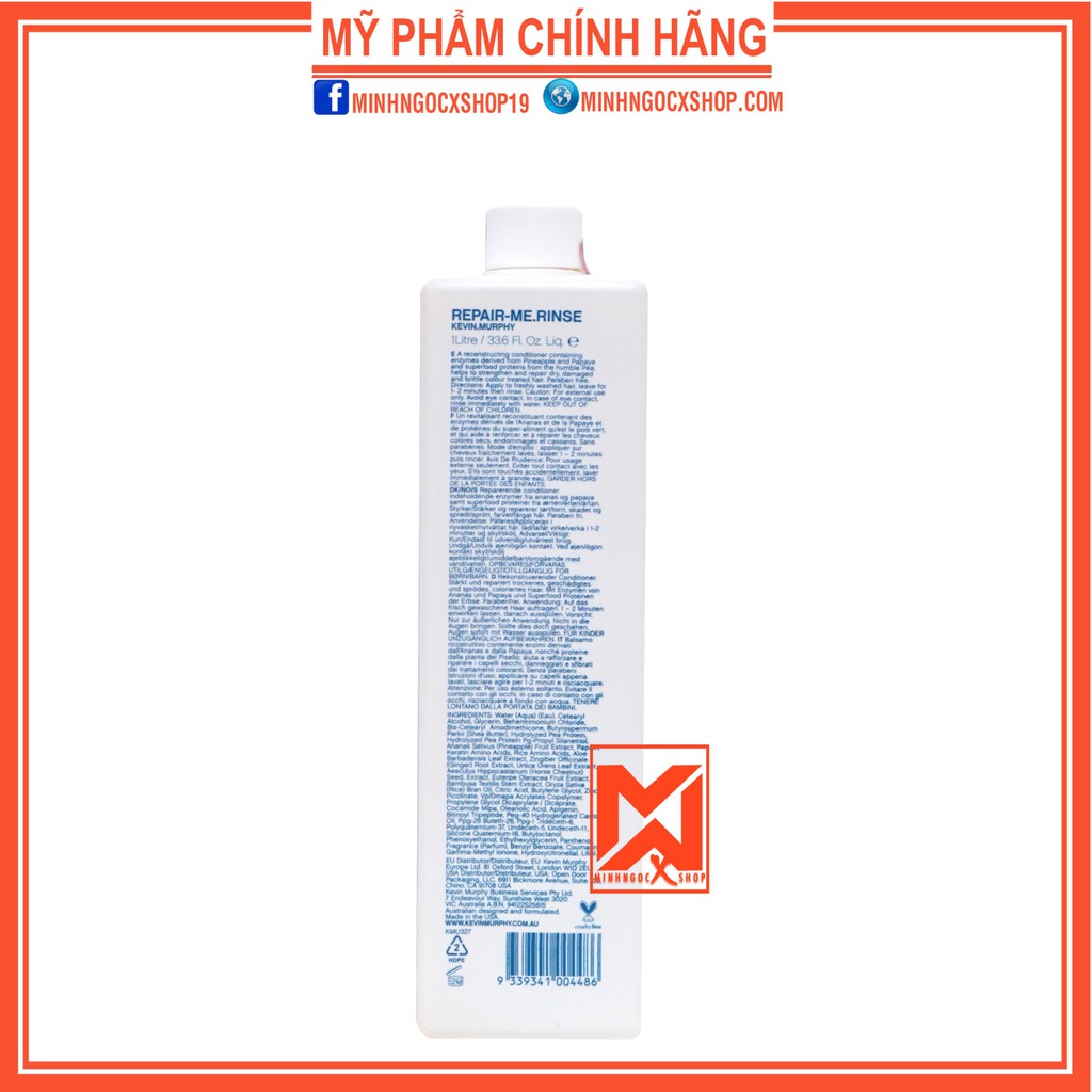 Dầu xả phục hồi dưỡng ẩm KEVIN MURPHY REPAIR ME RINSE 1000ml chính hãng