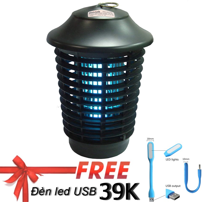 Đèn diệt muỗi Đại Sinh 01_DS - DU15 (Xanh đen) + Tặng đèn Led USB