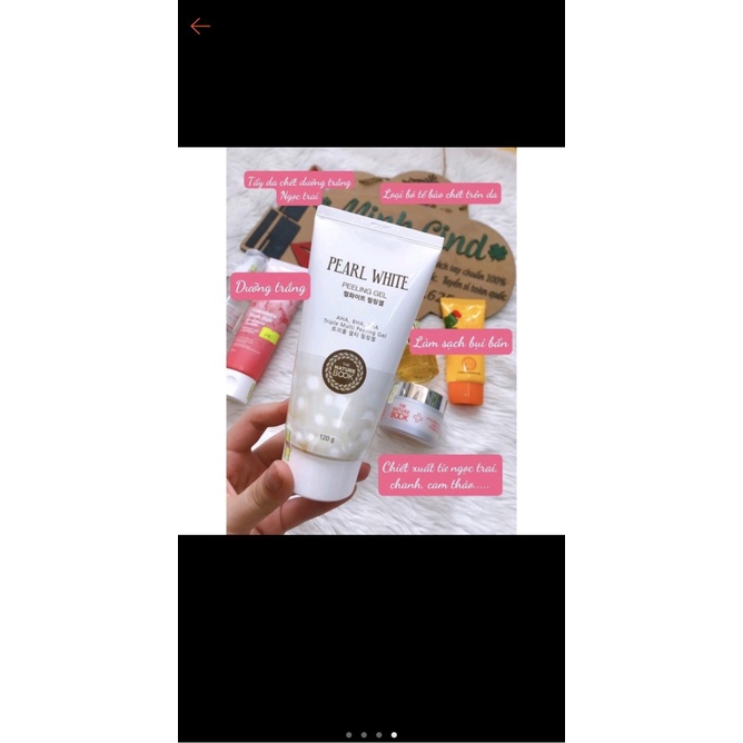 Tẩy Da Chết Dưỡng Trắng Ngọc Trai The Nature Book - Pearl White Peeling Gel 120gr,