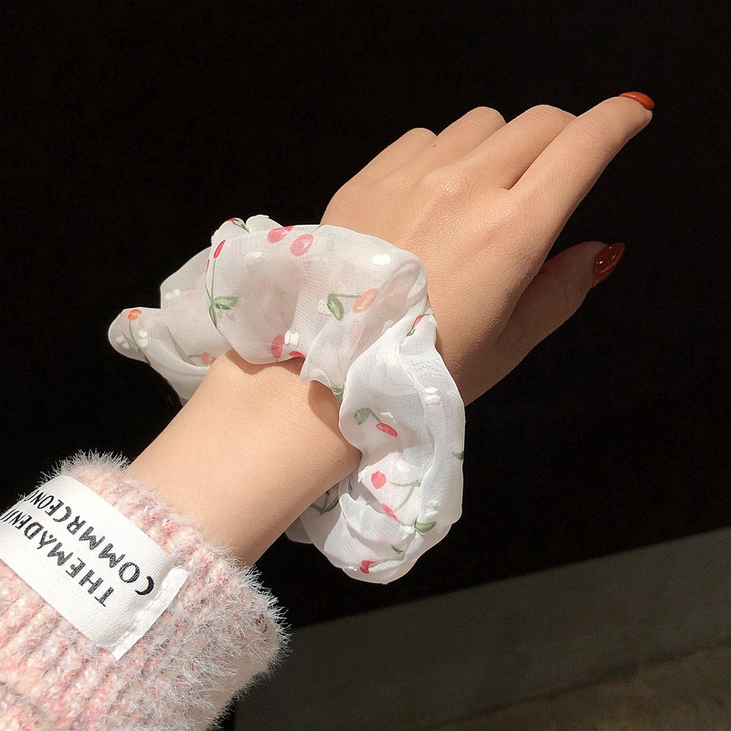 Dây cột tóc họa tiết quả cherry dễ thương thời trang cho nữ