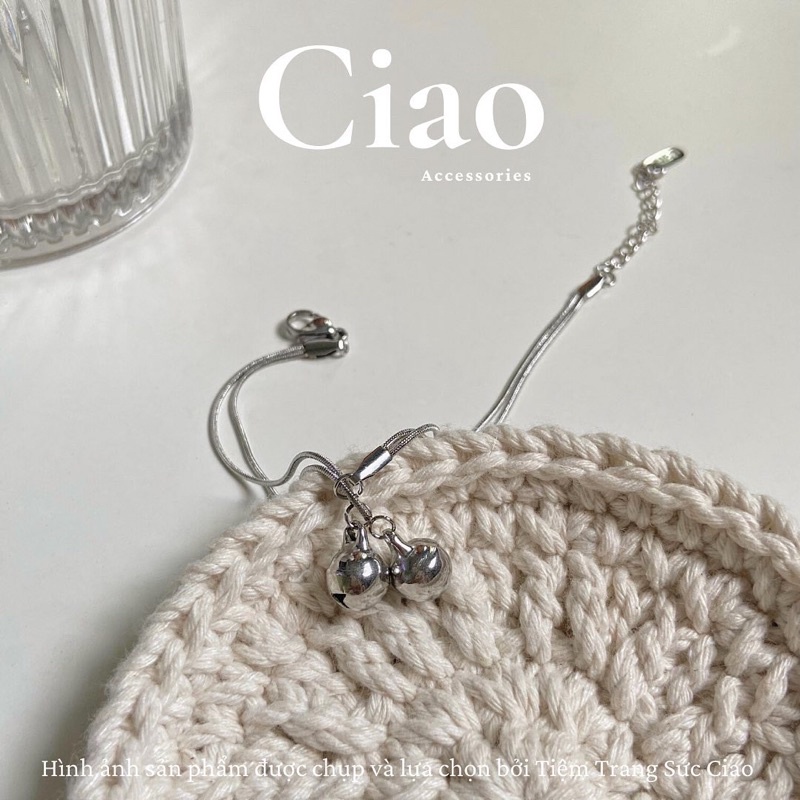 [HOẢ TỐC 1H] Vòng tay/ Lắc tay titan không gỉ thiết kế hình chuông đơn giản trendy Bella Ciao