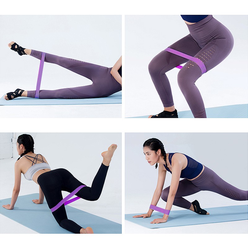 5pcs/set Đai Cao Su Kháng Lực Tập Yoga Huấn luyện sức bền thể chất