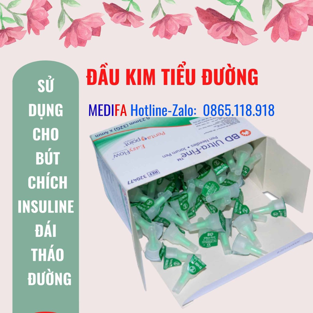 ✅ Đầu kim tiêm insulin tiểu đường BD ULTRA - FINE (PEN NEEDLES) - sử dụng cho bút chích Insulin đái tháo đường