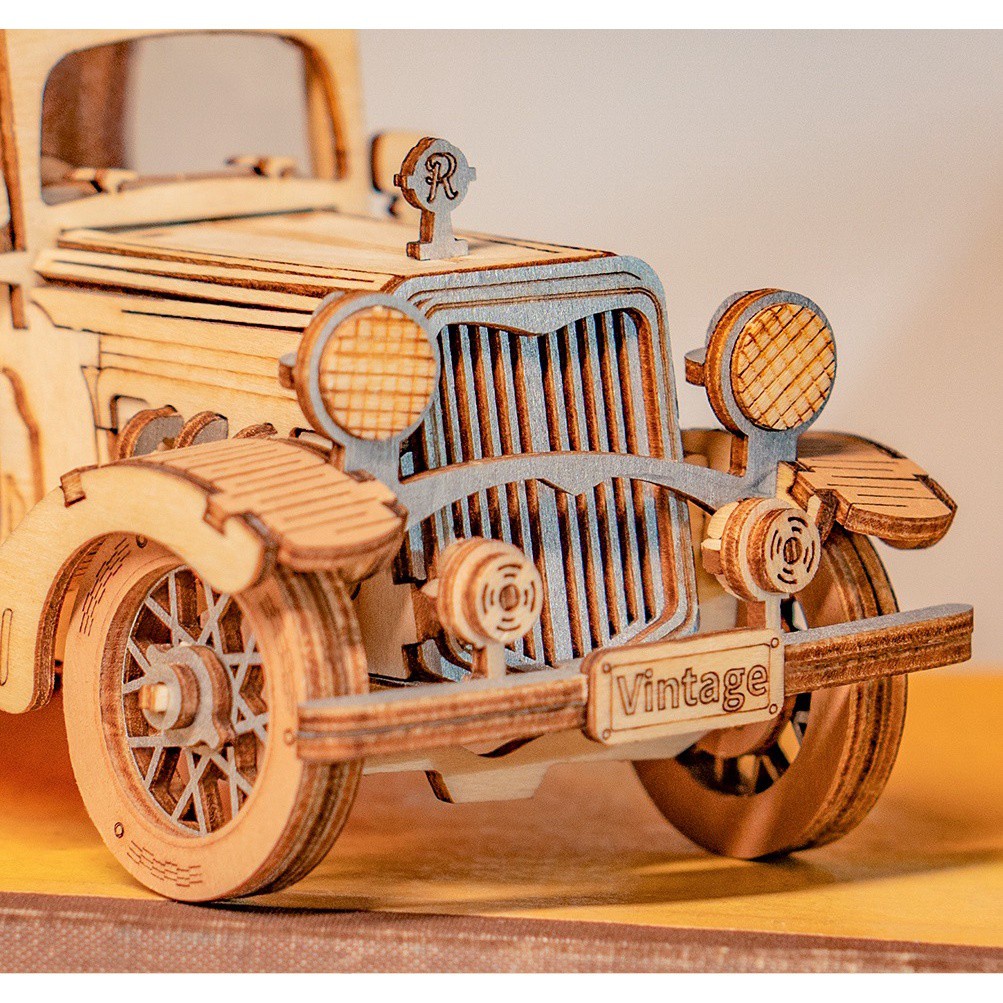 Mô Hình 3D Gỗ Robotime Xe Cổ Điển Retro Vintage Car, Classic Carriage, Cable Car TG504 - TG506