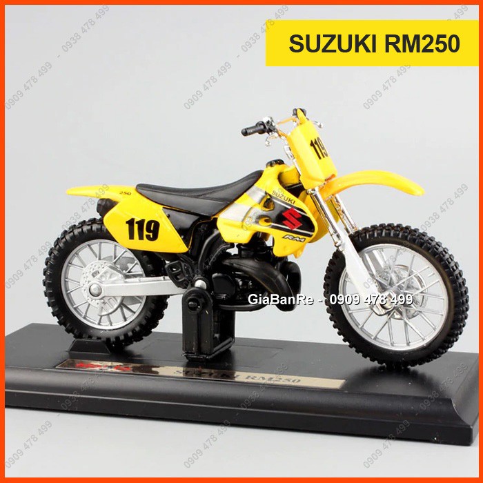 Xe Mô Hình Moto Địa Hình Suzuki RM 250 - Tỉ Lệ 1:18 - Maisto - 8868