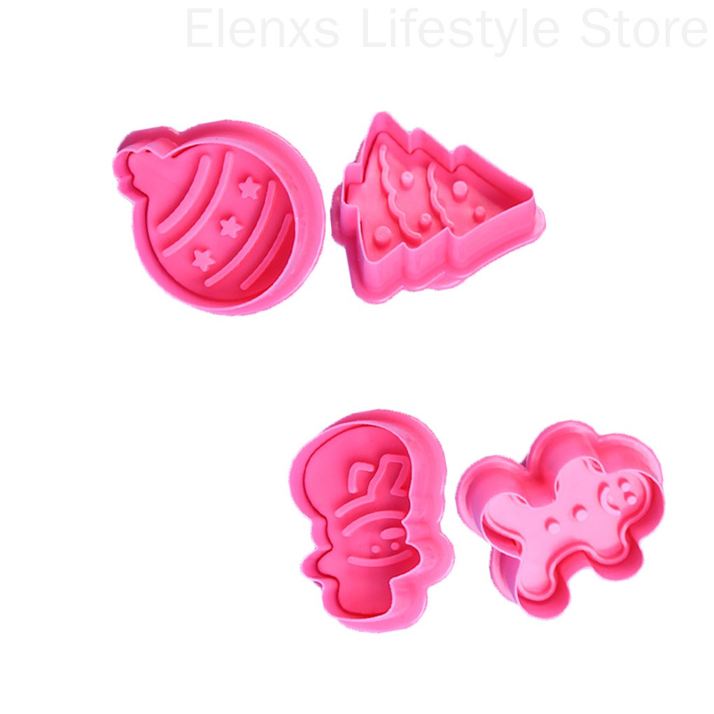 Set 4 khuôn cắt làm bánh chủ đề Giáng sinh