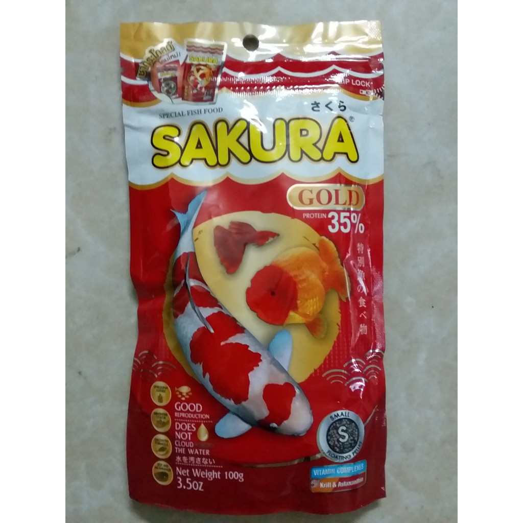 Sakura Gold 35% 100g ( thức ăn cho cá )