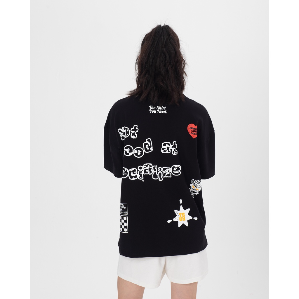Áo Polo TSUN Lit Mascot - Black - Unisex