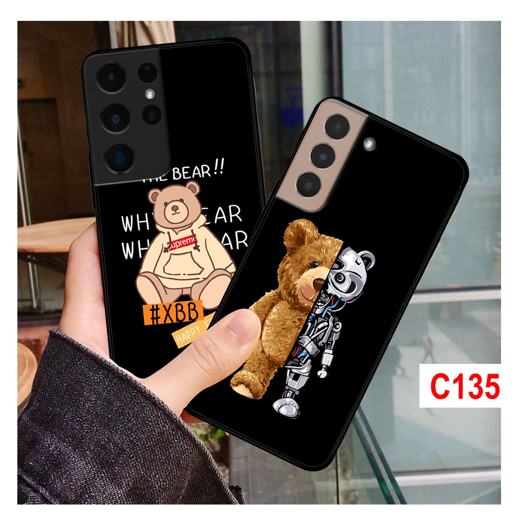 Ốp Samsung S21 - S21 Fe  - S21 Plus - S21 Ultra in hình gấu đáng yêu,cute. ốp rẻ bền đẹp