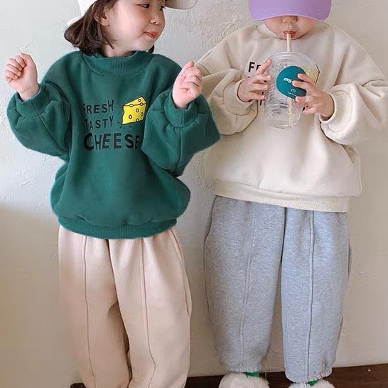 Áo hoodie dài tay, áo nỉ cho bé trai và bé gái phong cách Hàn Quốc_A19