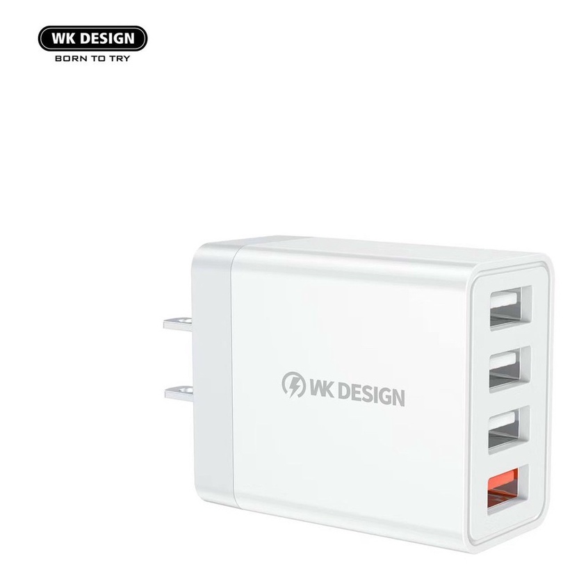 Củ sạc nhanh WK WP-U125 4 cổng 18W QC 3.0 cho điện thoại tai nghe Bluetooth pin dự phòng Orio độ bền cao an toàn ổn định