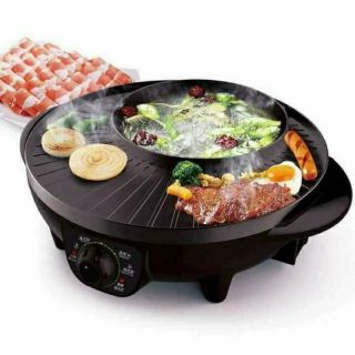 Bếp lẩu nướng tròn đa năng 2in1