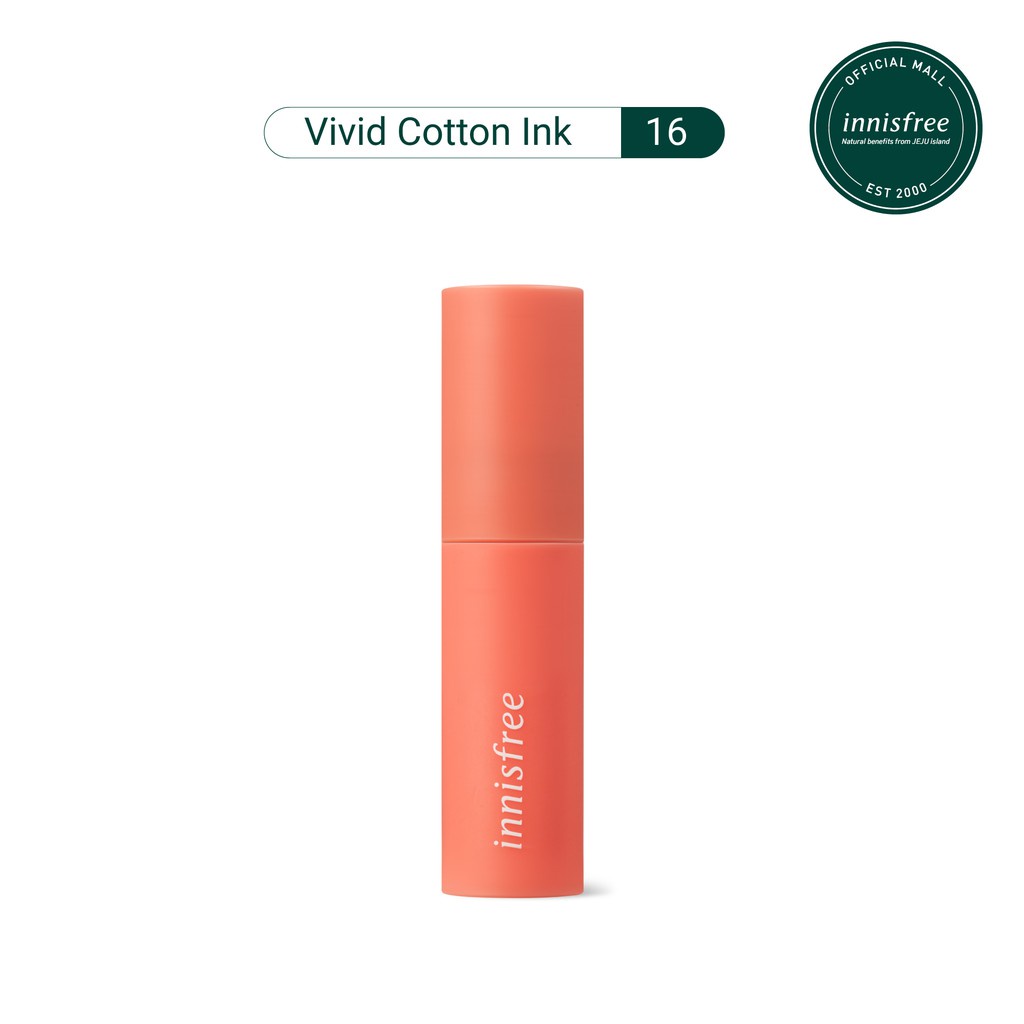 Son môi lâu trôi dạng kem innisfree vivid cotton ink 4g