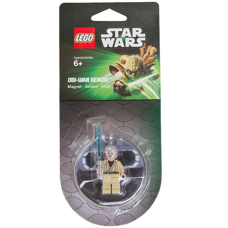 Lego UNIK BRICK Star Wars 850640 Obiwan Kenobi Magnet 2013 Nam Châm Cục Hít Nhân vật Obiwan Kenobi chính hãng
