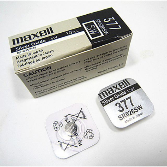 Pin Đồng Hồ Maxell SR621SW SR626SW 364 621 377 626 AG1 AG4 Japan Chính Hãng