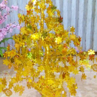 Nguyên liệu làm cây cành vàng gốc kim tuyến 60cm