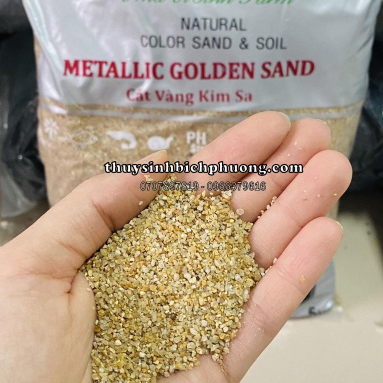 1KG CÁT NẮNG VÀNG KIM SA - TRẢI NỀN ĐƯỜNG ĐI TRANG TRÍ BỂ CÁ HỒ THỦY SINH