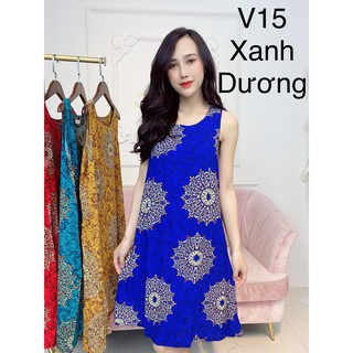 [NEW] Đầm Nữ Siêu Mát Trẻ Trung Hoạ Tiết Hoàng Gia - V15
