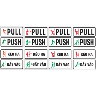 Bảng kéo đẩy - push pull, bảng kéo ra đẩy vào decal dán cửa kính giá tốt