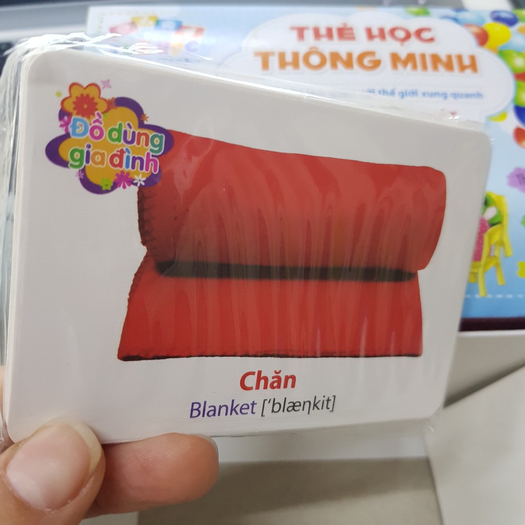 1 chủ đề thẻ học thông minh size nhỏ 7x10cm của hộp 16 chủ đề