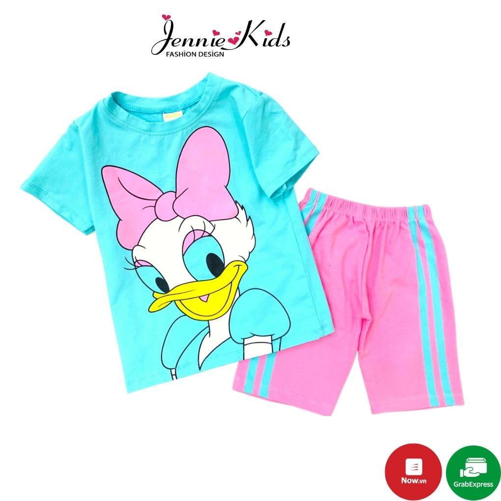 Đồ bộ ngố bé gái hình thú thun cotton 4 chiều Jennie kids thấm hút mồ hôi tốt J408