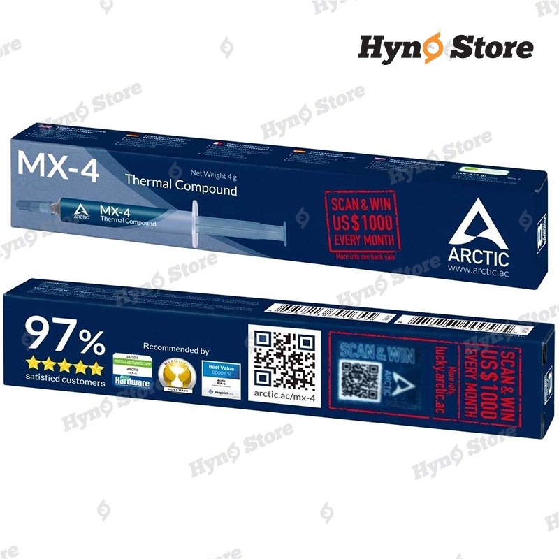 Keo tản nhiệt PC Arctic MX4 4g mẫu 2021 v2 Tản nhiệt nước custom - Hyno Store