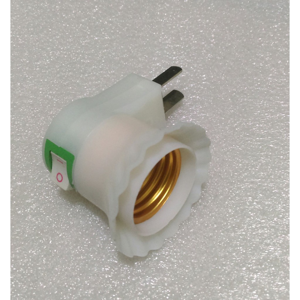 Đui đèn phích cắm + công tắc E27