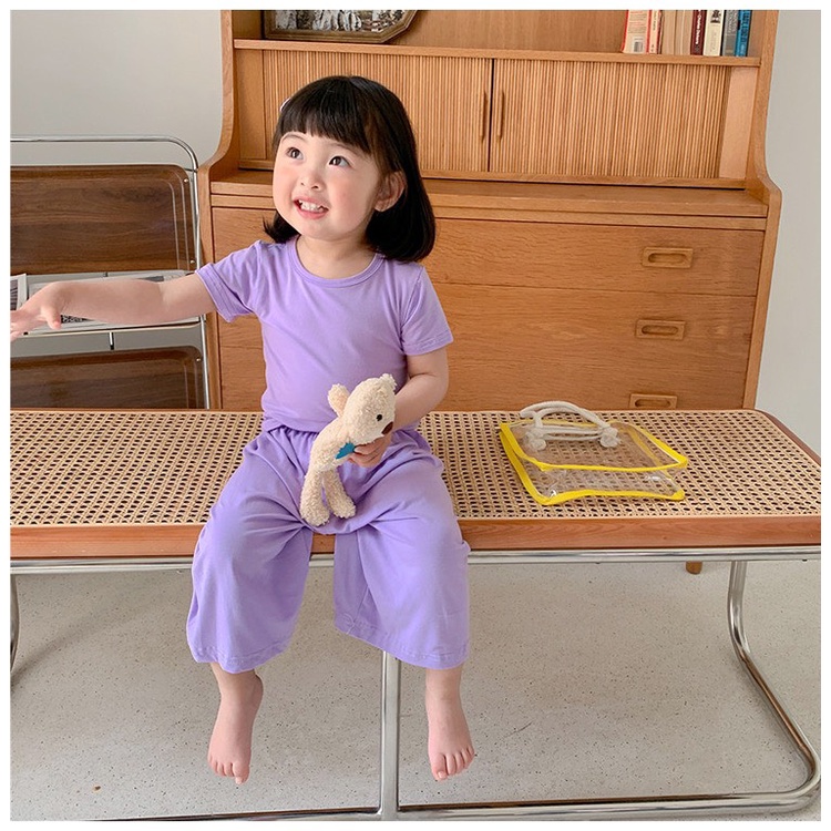 Bộ Quần Áo Trẻ Em Minky Mom Multi Korea Quần Ống Rộng Nhiều Màu Cho Bé Chất Thun Lạnh Siêu Mềm Mịn Mát