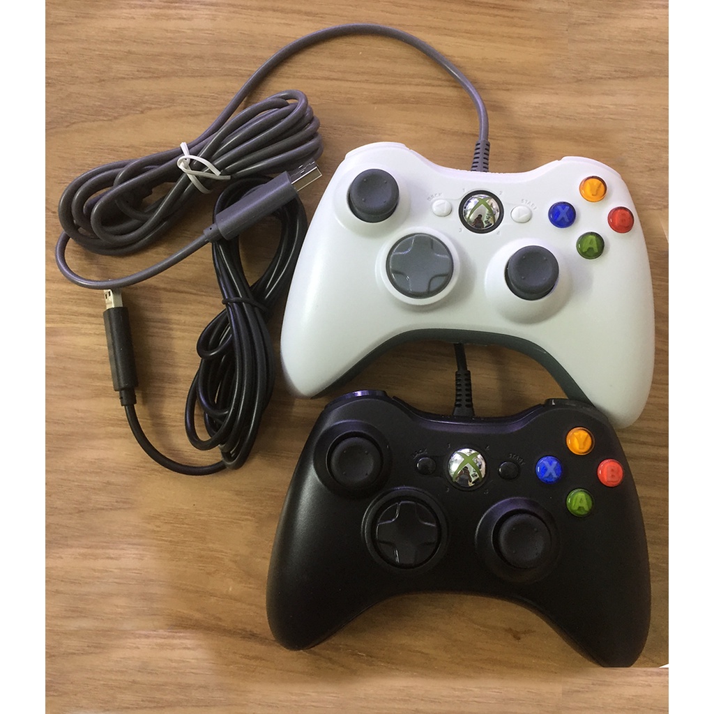 Tay cầm Chơi Game Microsoft Xbox 360 Full box Có Rung - Tay Cầm Có Dây Dùng Cho PC, Laptop chơi full skill FO4, FO3