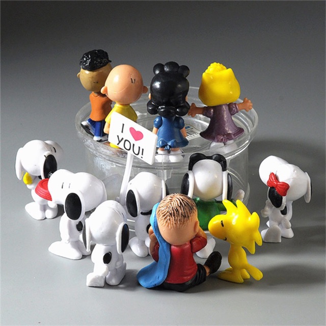 Set 12 Mô Hình Nhân Vật Chú Chó Snoopy