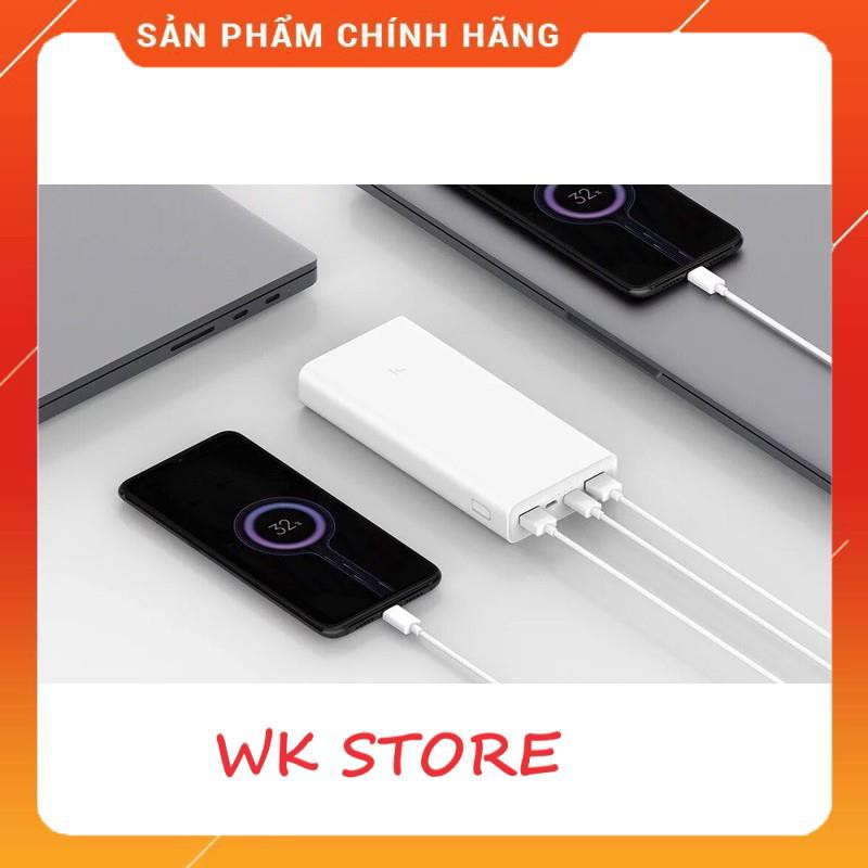 Sạc dự phòng Xiaomi gen 3 20.000 mAh hàng chính hãng,BH 1 năm