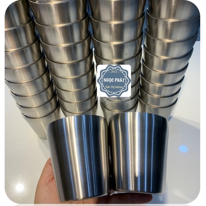 LY/ CỐC INOX  2 LỚP 330ML, HÀNG DÀY, KIỂU DÁNG ĐẸP, KHÔNG LO RƠI VỠ