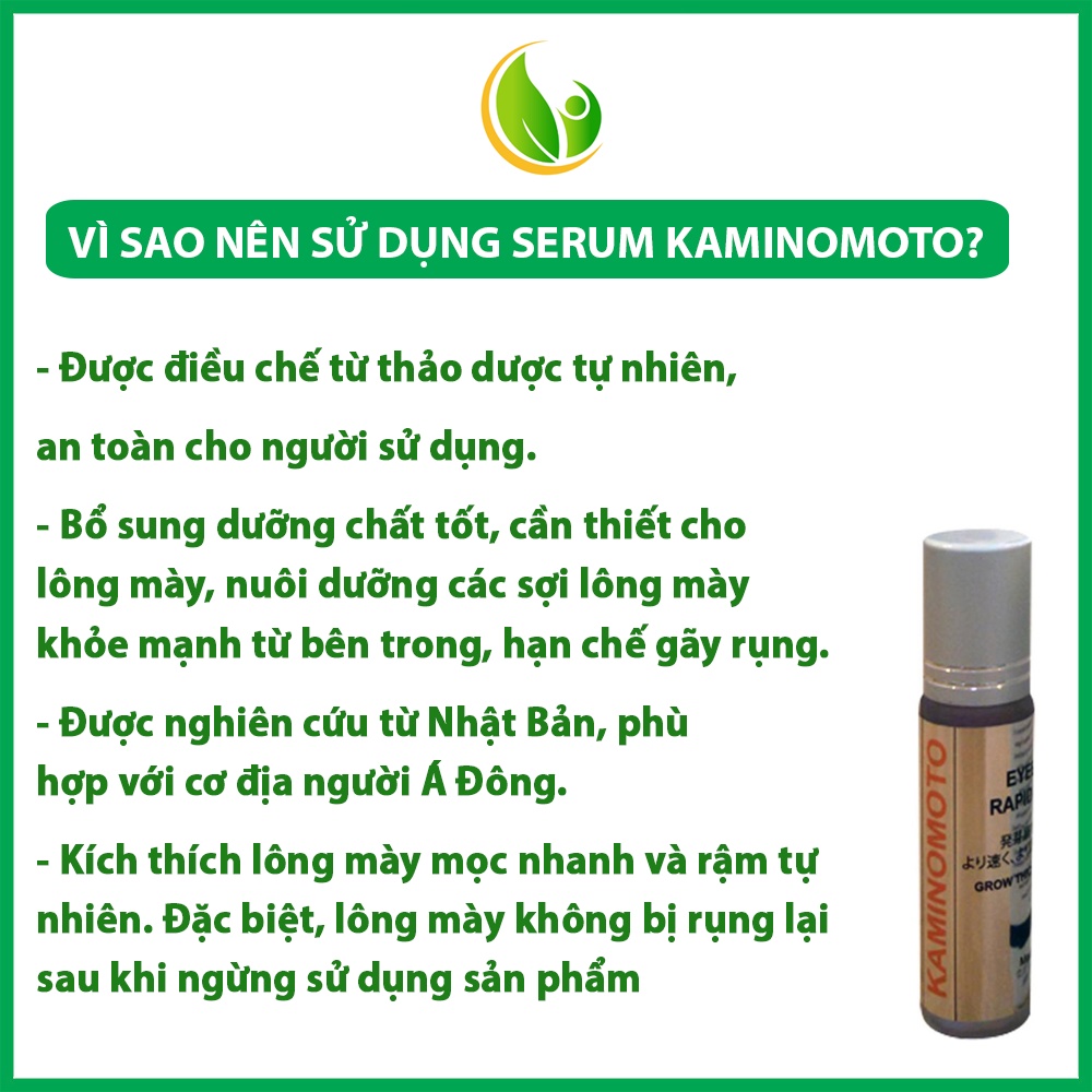 Serum kích thích mọc lông mày Kaminomoto Nhật Bản 10ml, thuốc mọc lông mày Kaminomoto cho nam nữ