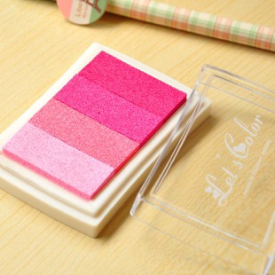 Mực dấu- Gradient Color Ink Pad Stamp- Gam hồng