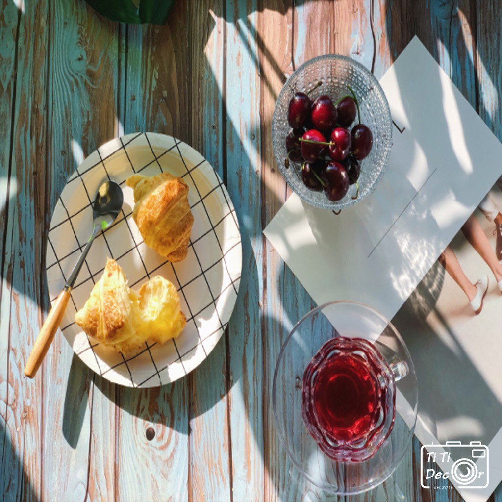 Phông nền vân gỗ chụp đồ ăn, thức uống, giày, mỹ phẩm, phụ kiện 2 mặt