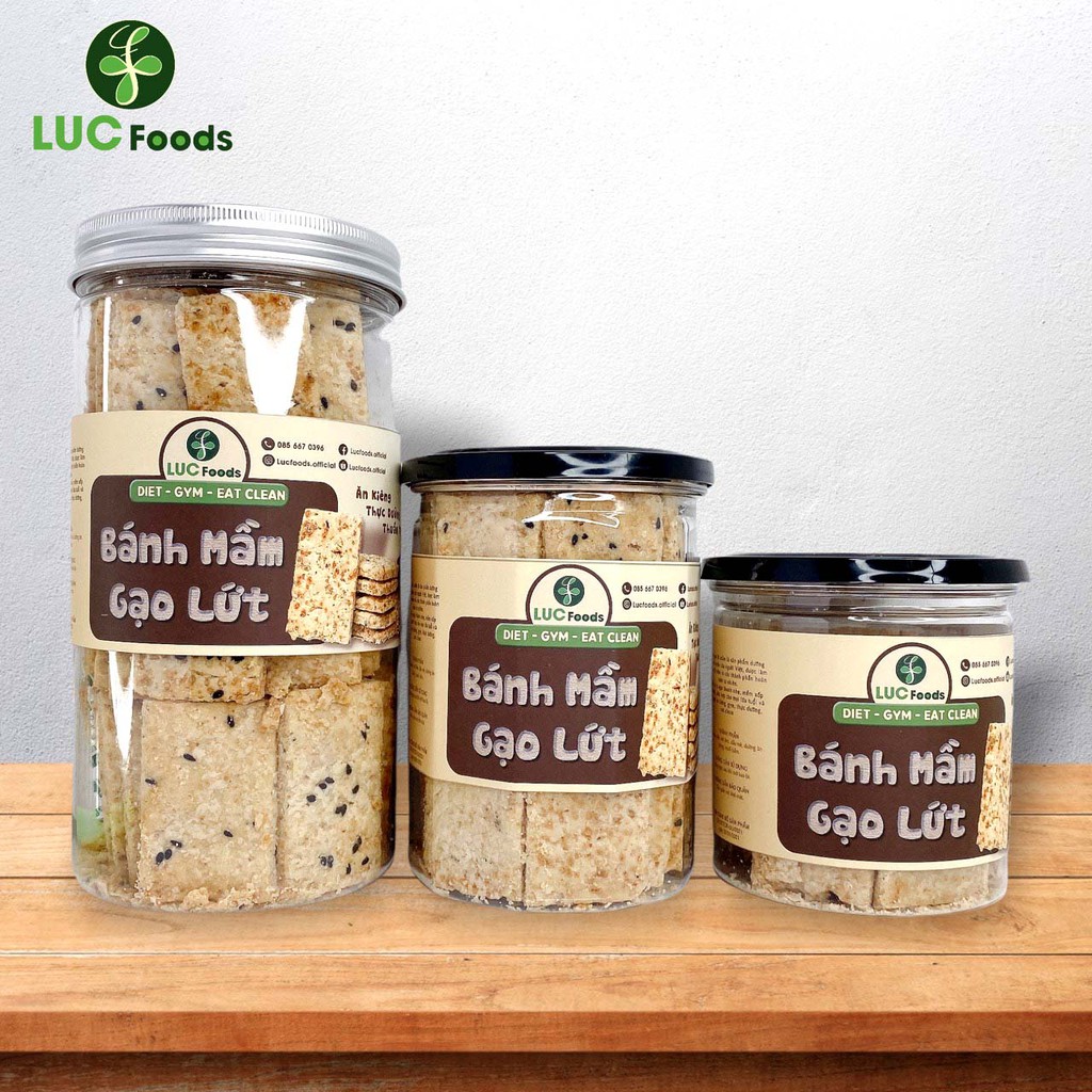 Bánh gạo lứt mầm LUCFOODS - Ăn kiêng, Thực dưỡng, Thuần tự nhiên (150g/300g/500g)